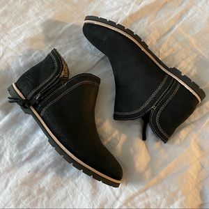 BRAND NEW Woolrich Bly Black Leather Ankle Boots